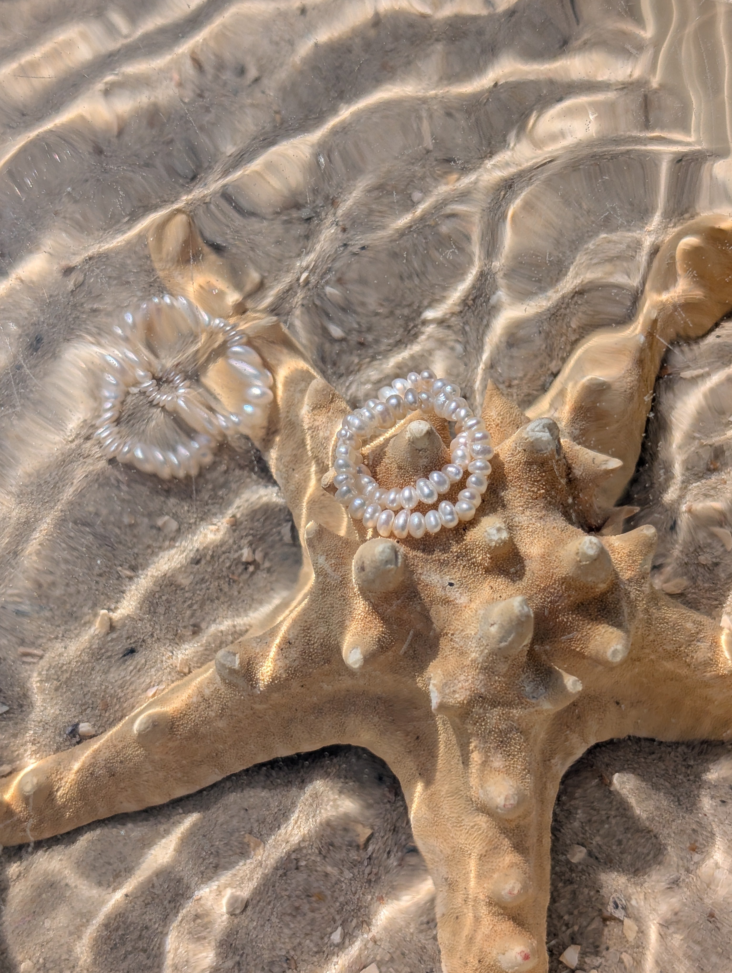 Elastischer Perlenring "Luna"