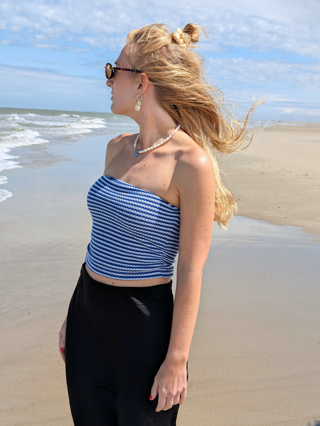 Kurze Perlenkette "Sommerglanz" mit Mix & Match Anhängern