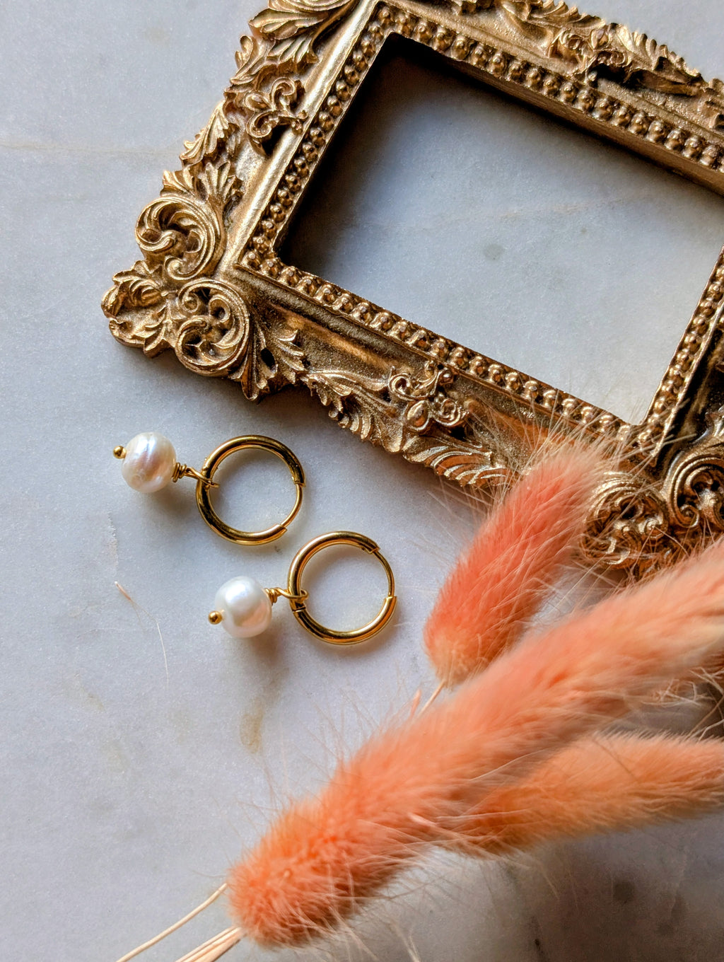 Boucles d'oreilles petites perles d'eau douce