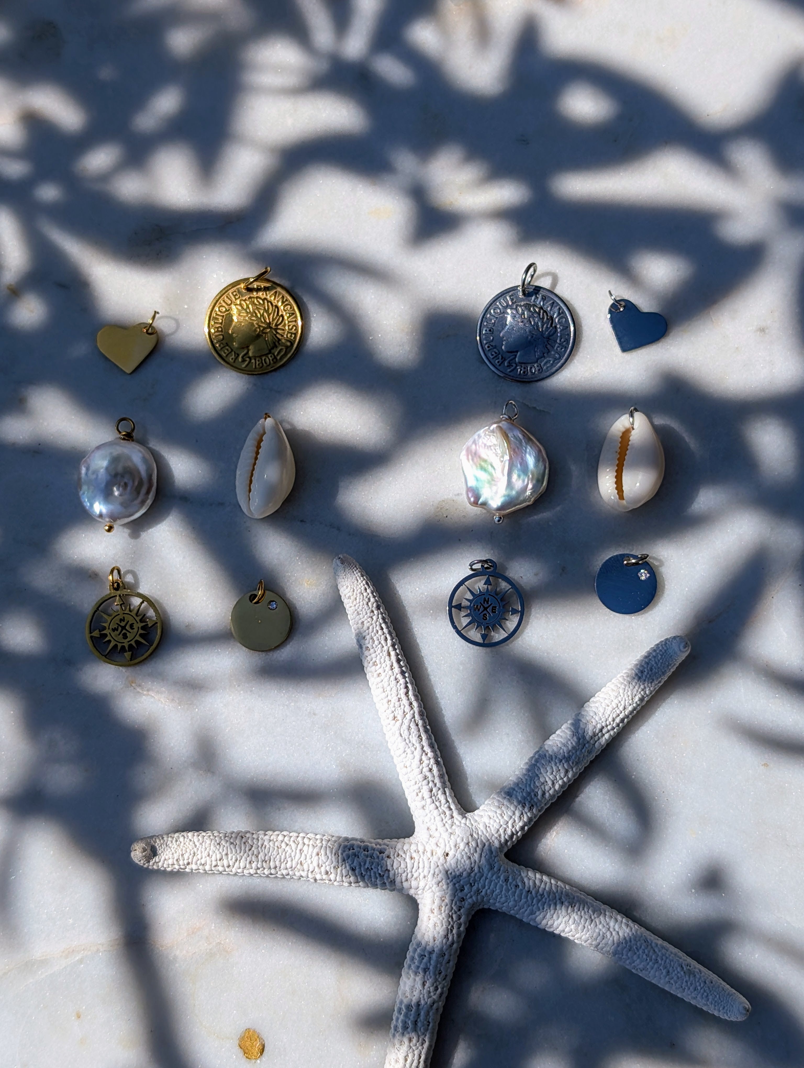 Kurze Perlenkette "Sommerglanz" mit Mix & Match Anhängern