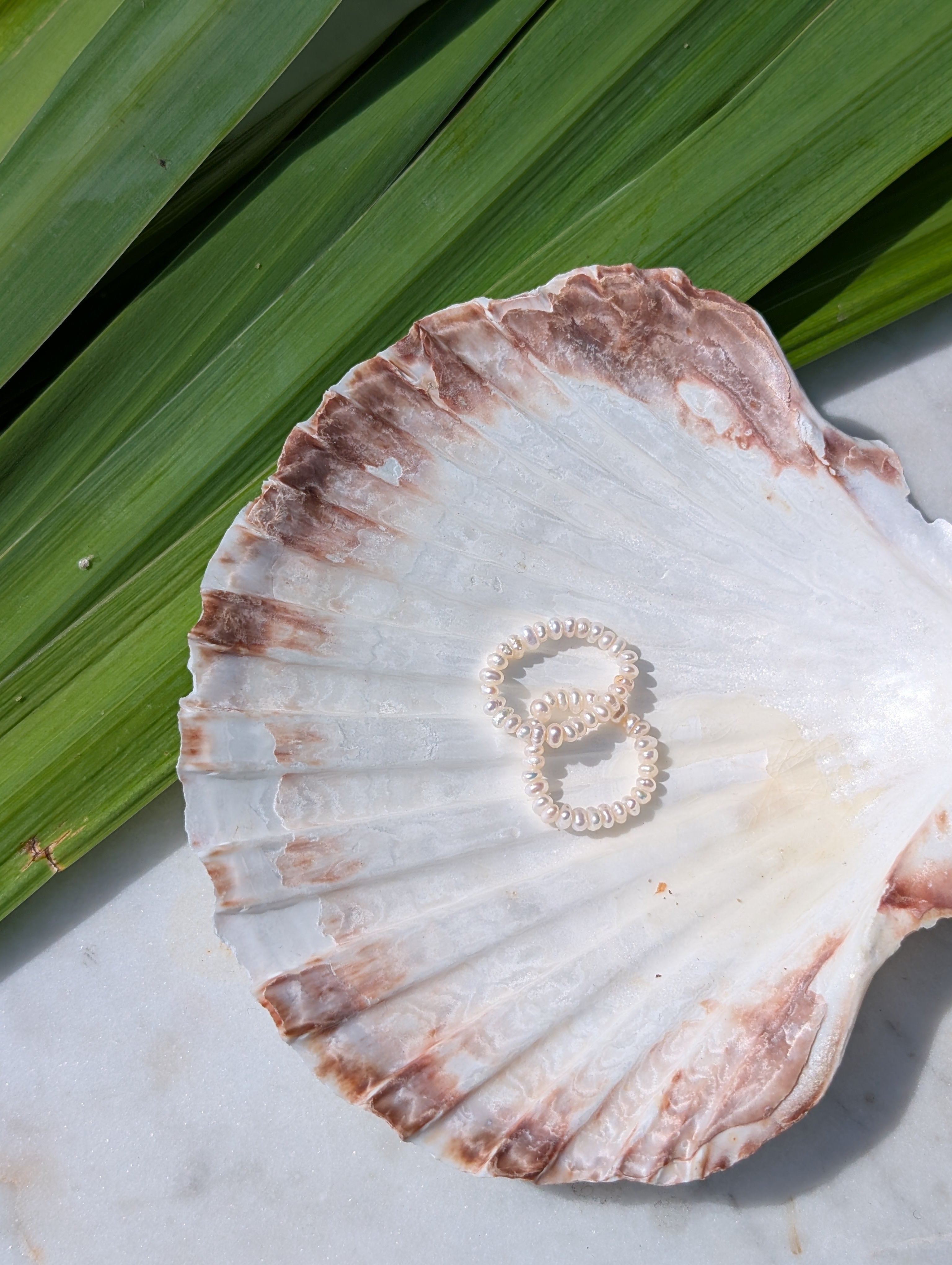 Elastischer Perlenring "Luna"