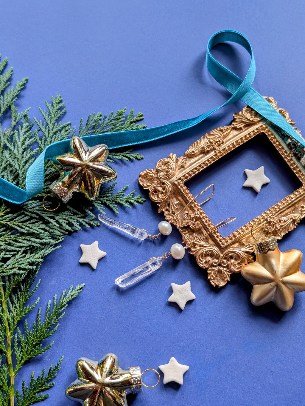 Istapp Pearl - Ohrhänger mit Quarz und  Perle