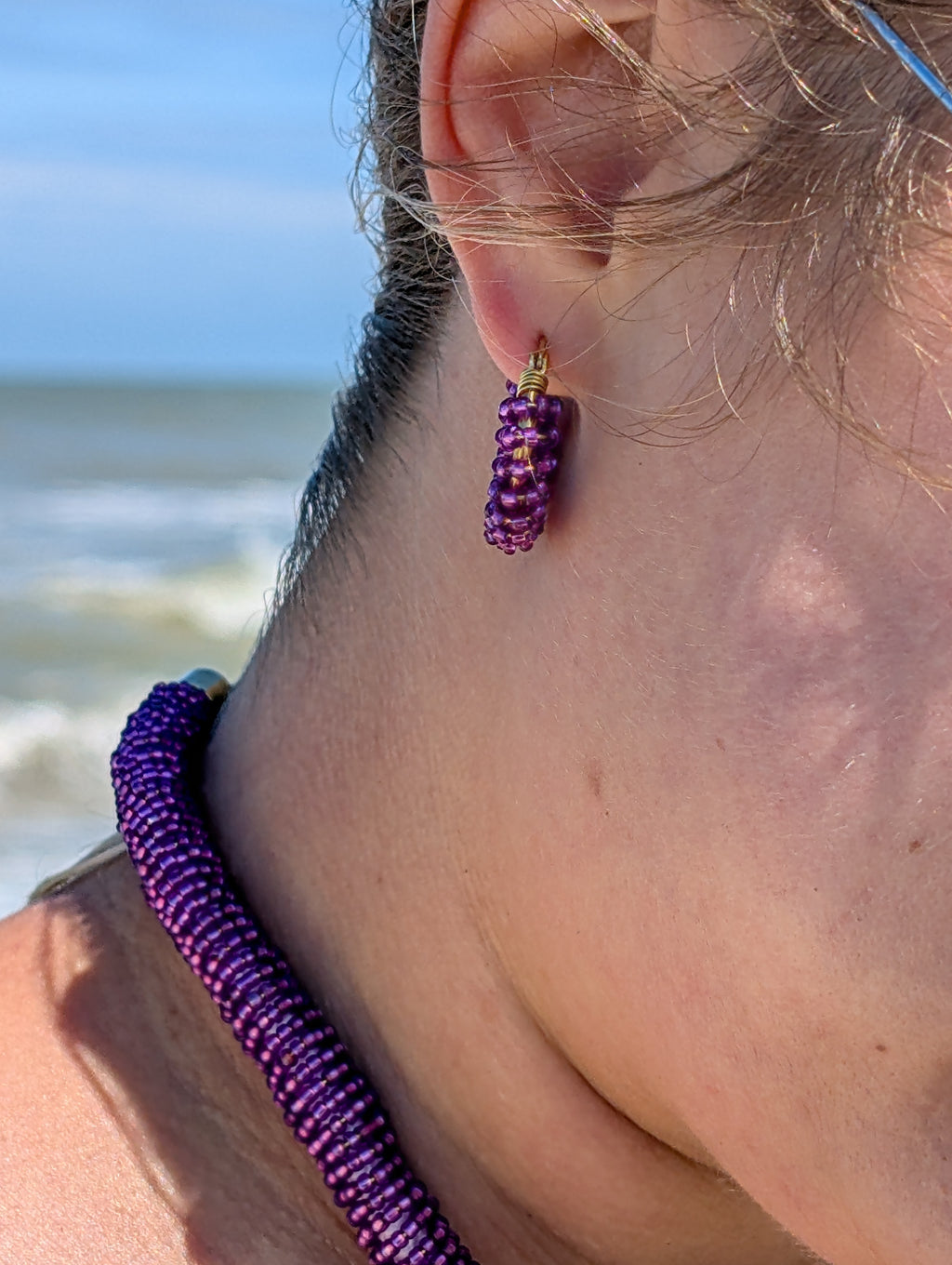 Boucles d'oreilles rocaille méduses