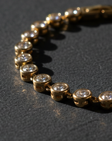 Tennisarmband "Match-Point" - Tennisarmband aus Edelstahl und Zirkonia