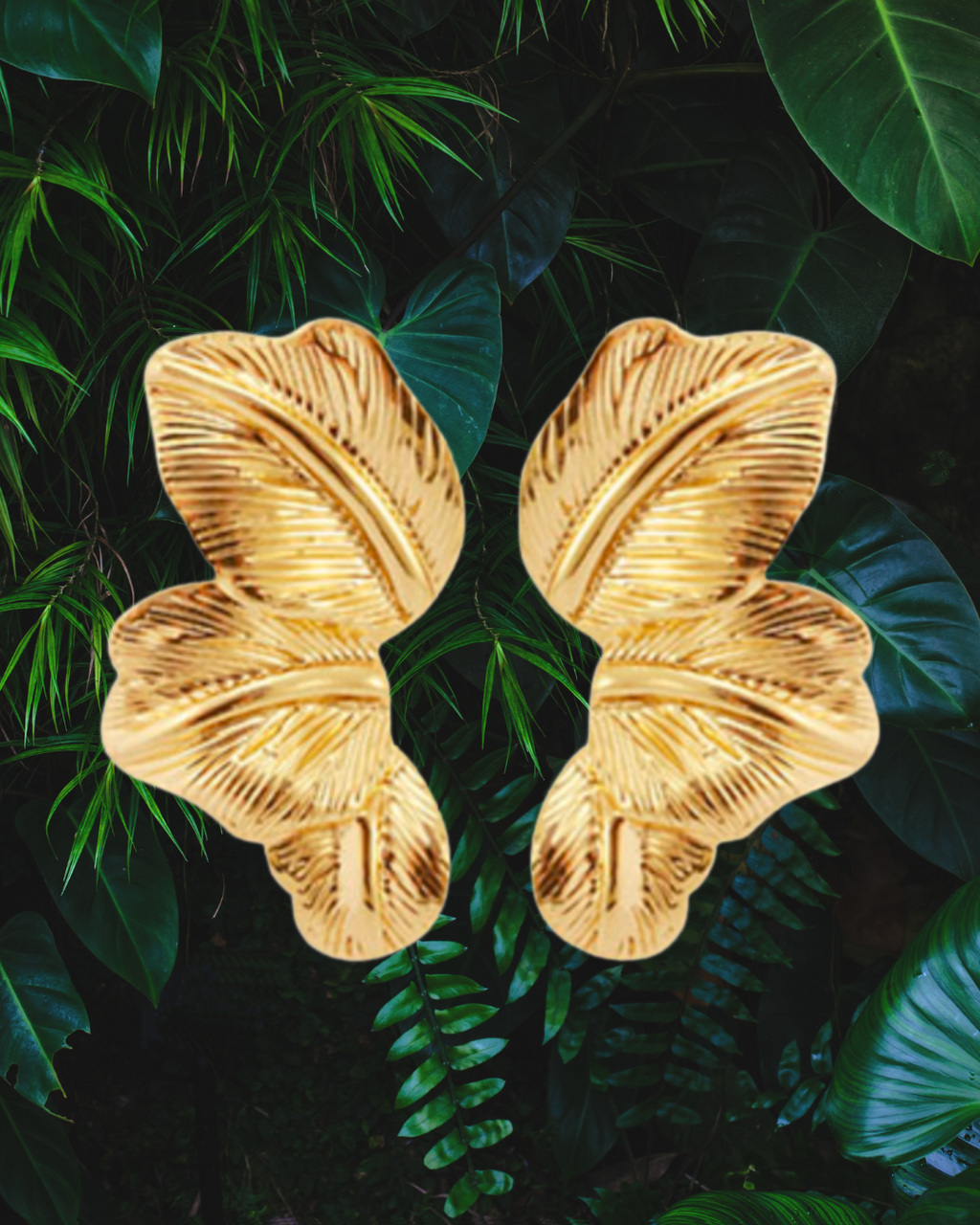 Statement Ohrstecker "Bali-Blätter"