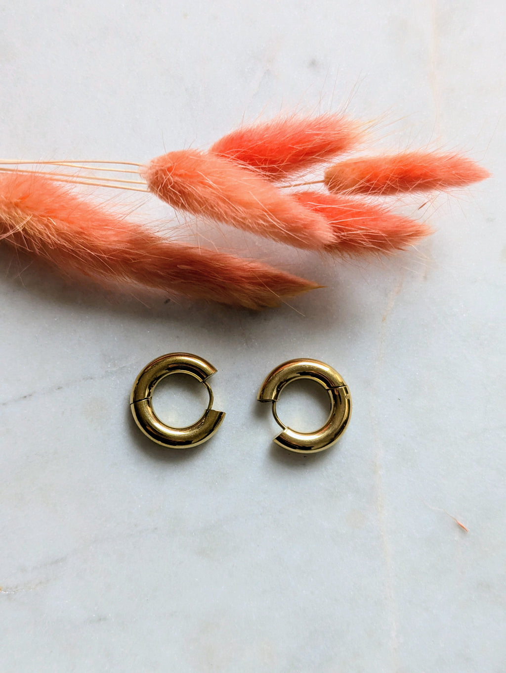 Statement Creolen "Chunky" - Wasserfeste Edelstahl Creolen 4,8mm