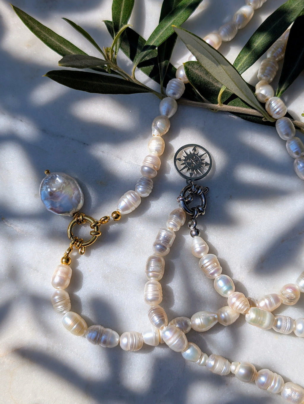 Kurze Perlenkette "Sommerglanz" mit Mix & Match Anhängern