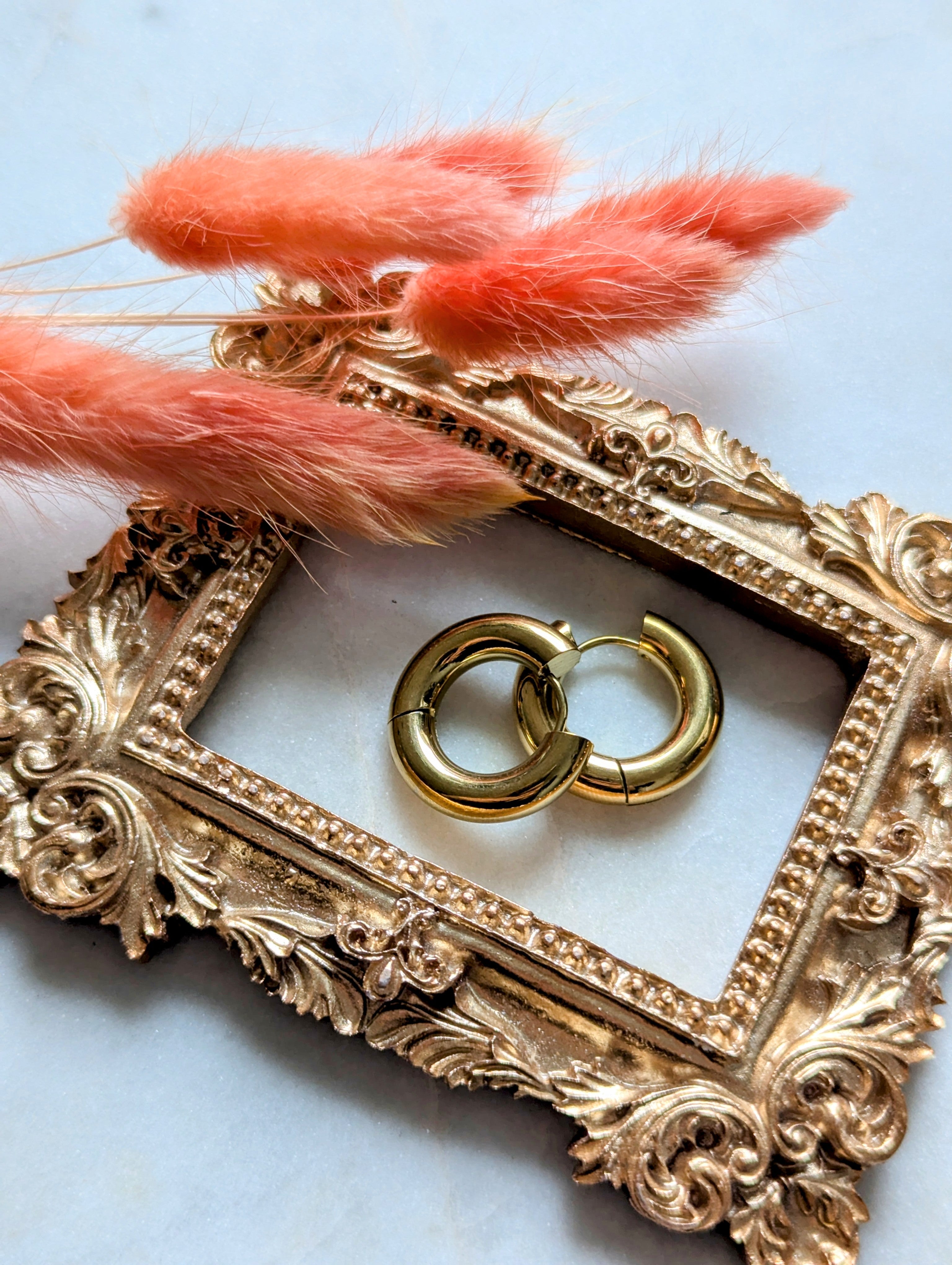 Statement Creolen "Chunky" - Wasserfeste Edelstahl Creolen 4,8mm