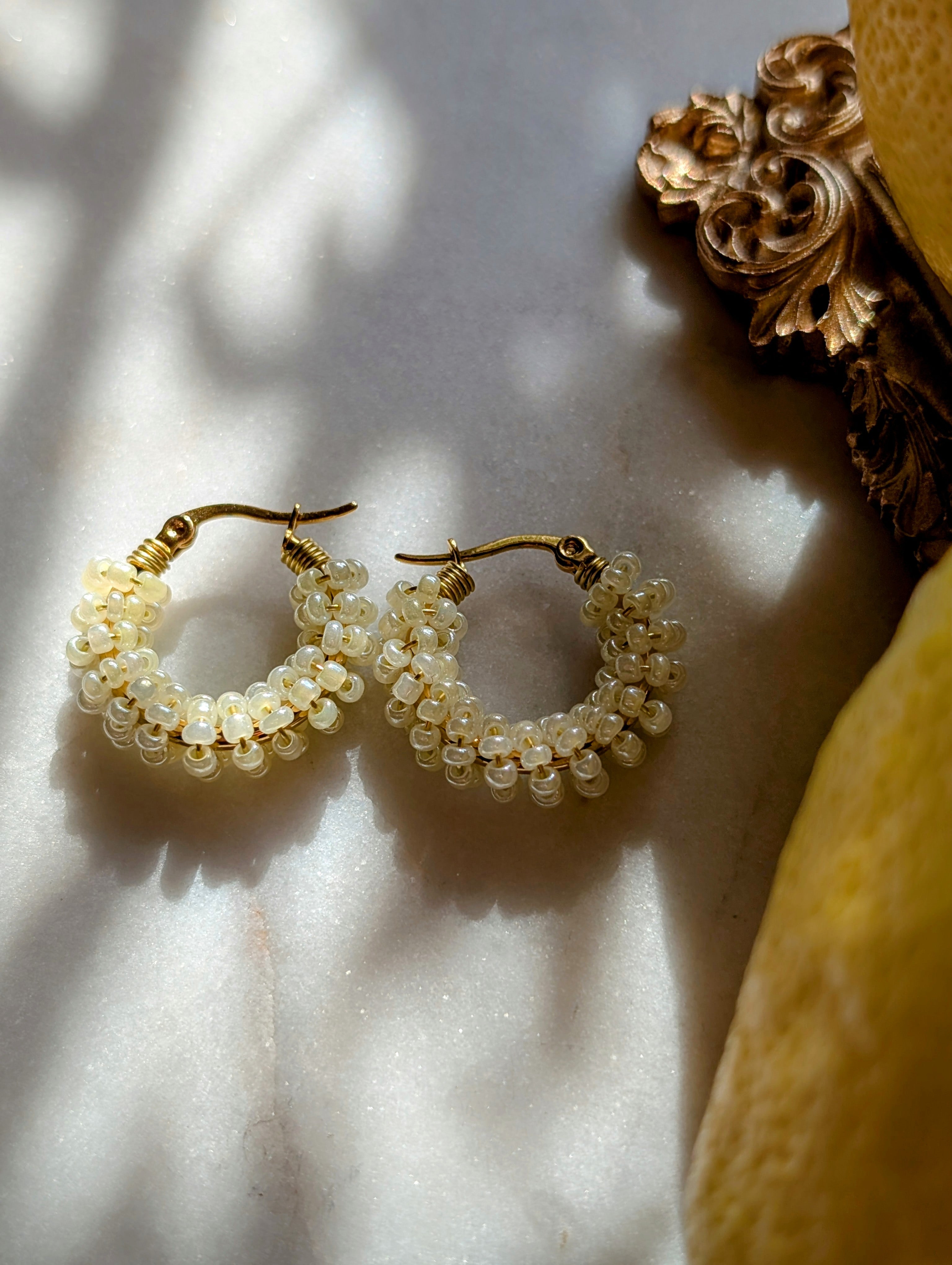 Boucles d'oreilles rocaille méduses