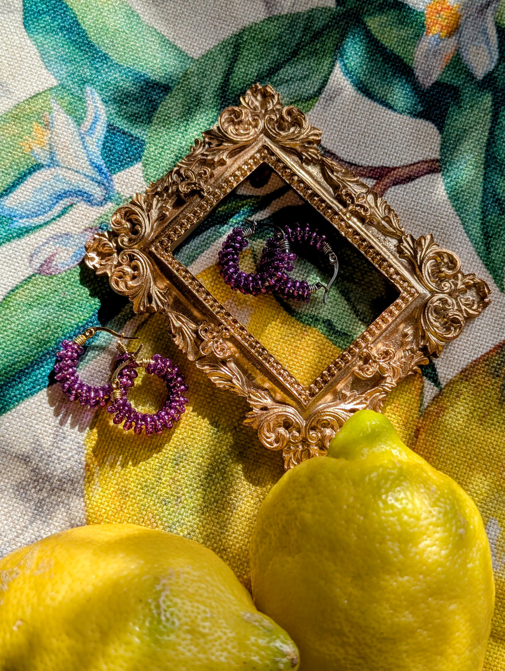 Boucles d'oreilles rocaille méduses