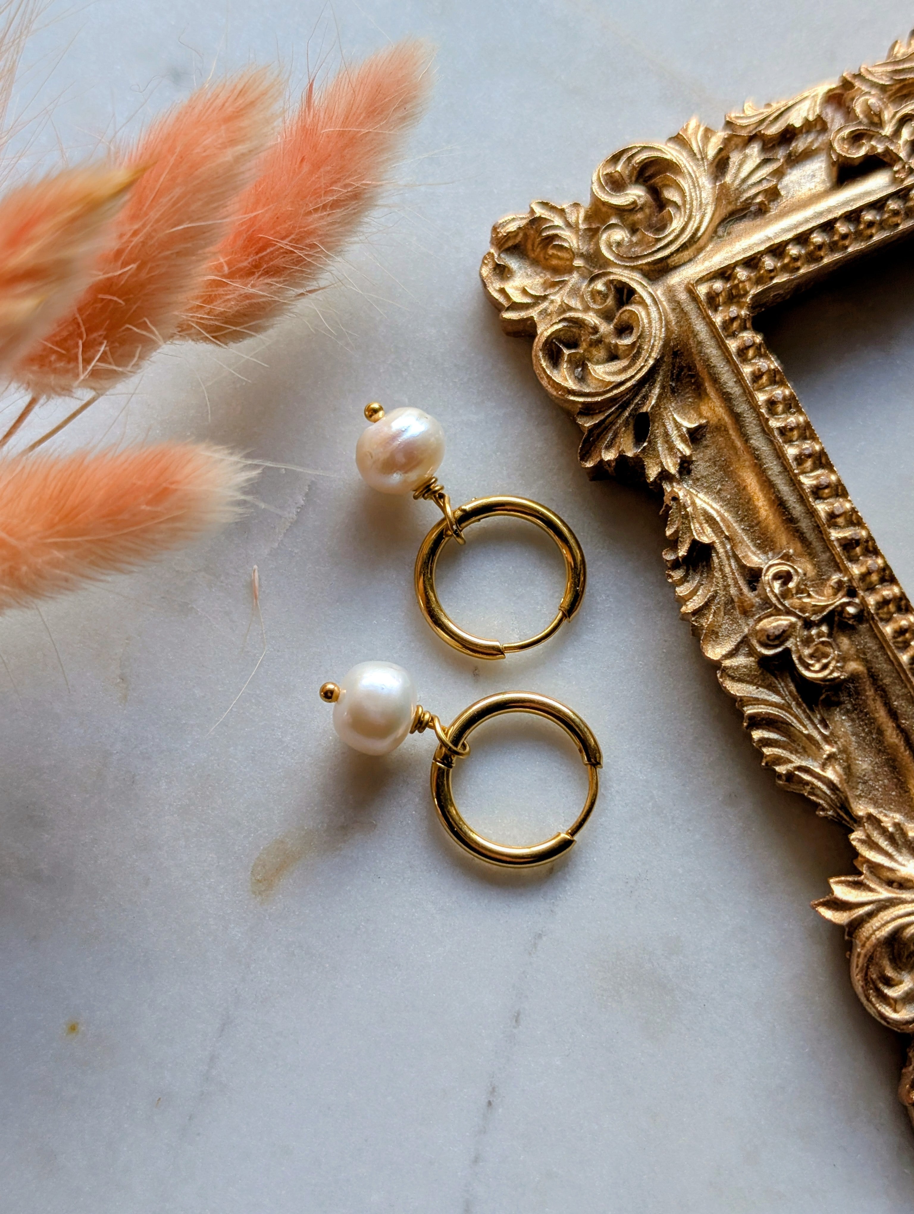 Boucles d'oreilles petites perles d'eau douce